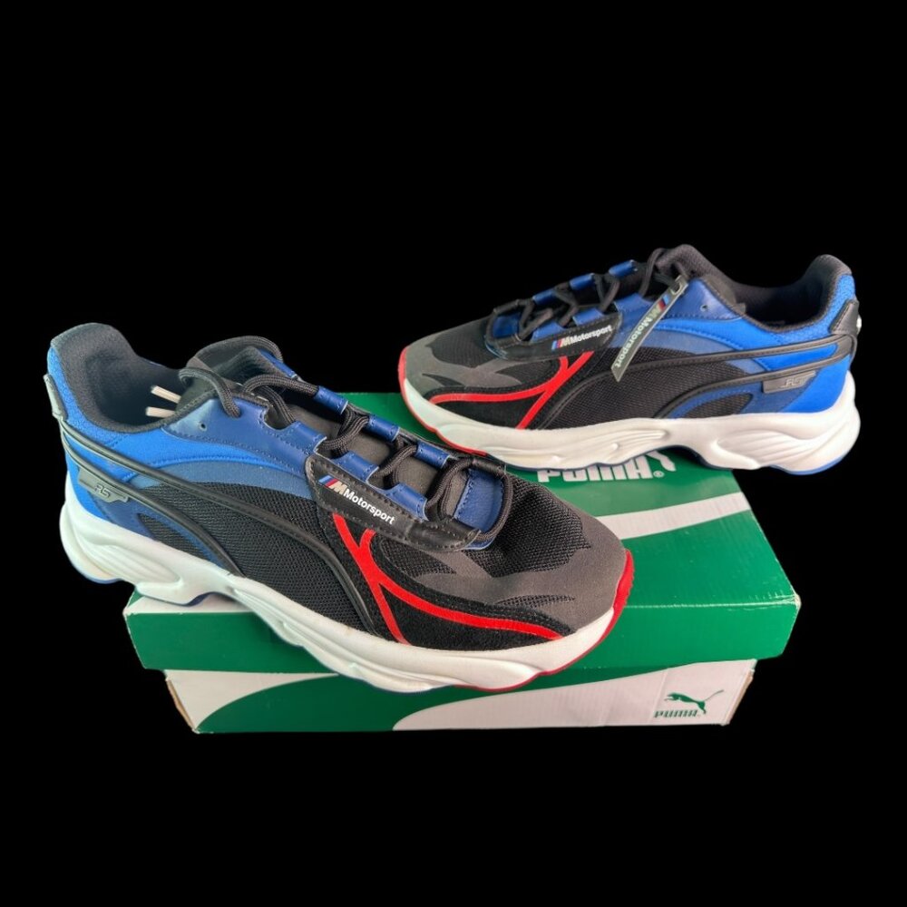 Puma BMW MMS RS-Connect Shoes Mens Size 8.5 Black Blue Red Motorsport Sneakers